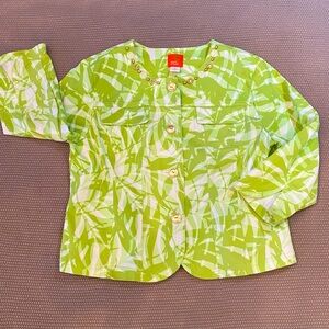 Green & White Hearts of Palm Jacket